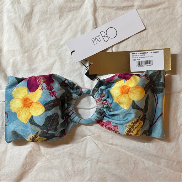 PatBO Floral Bandeau Bikini Top - Picture 1 of 3